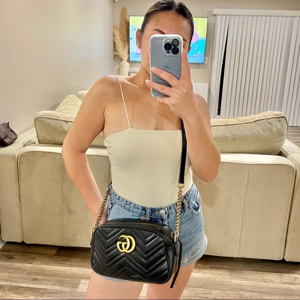GG Marmont small matelassé shoulder bag